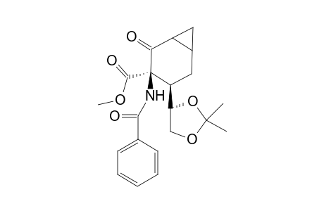 (1R*,3R,4R,6R*)-3-Benzoylamino-4-[(4'S)-4'-(2',2'-dimethyl-1',3'-dioxolo)]-3-methoxycarbonylbicyclo[4.1.0]heptan-2-one