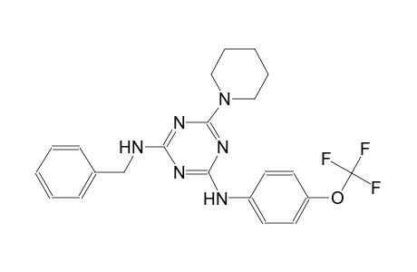 2-N-benzyl-6-piperidin-1-yl-4-N-[4-(trifluoromethoxy)phenyl]-1,3,5-triazine-2,4-diamine