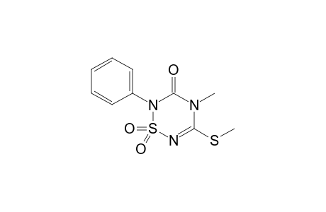 2-Phenyl-4-methyl-5-methylthio-2H-1,2,4,6-thiatriazin-3(4H)-one 1,1-dioxide