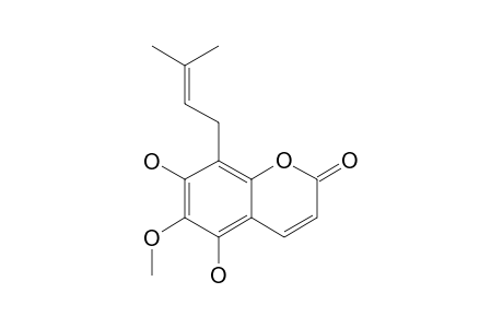 5,7-DIHYDROXY-6-METHOXY-8-(3-METHYL-2-BUTENYL)-COUMARIN