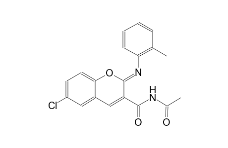 N-({(2Z)-6-chloro-2-[(2-methylphenyl)imino]-2H-chromen-3-yl}carbonyl)acetamide