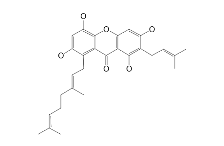 CRATOXYARBORENONE-A;1,3,5,7-TETRAHYDROXY-2-ISOPRENYL-8-GERANYLXANTHONE