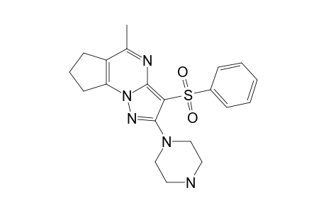 5-METHYL-3-(PHENYLSULFONYL)--2-PIPERAZIN-1-YL-7,8-DIHYDRO-6-H-CYCLOPENTA-[E]-PYRAZOLO-[1.5-A]-PYRIMIDIN-2-AMINE