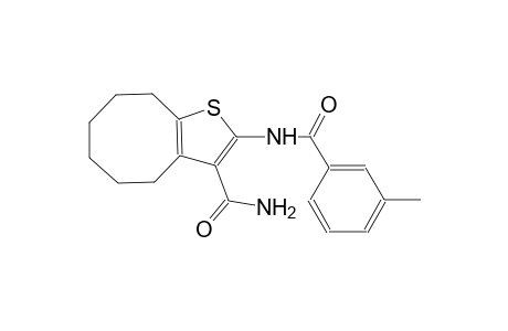 2-[(3-methylbenzoyl)amino]-4,5,6,7,8,9-hexahydrocycloocta[b]thiophene-3-carboxamide
