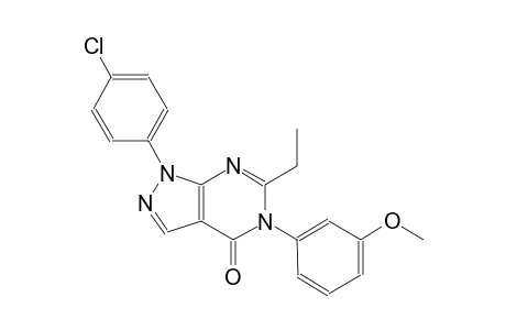 4H-pyrazolo[3,4-d]pyrimidin-4-one, 1-(4-chlorophenyl)-6-ethyl-1,5-dihydro-5-(3-methoxyphenyl)-