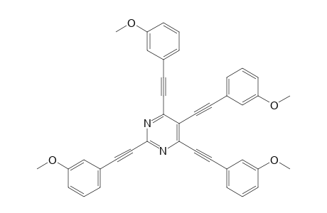 2,4,5,6-Tetrakis[(3-methoxyphenyl)ethynyl]pyrimidine