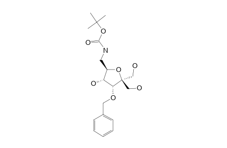 2,5-ANHYDRO-4-O-BENZYL-1-[(TERT.-BUTOXYCARBONYL)-AMINO]-1-DEOXY-5-C-(HYDROXYMETHYL)-D-ALLITOL