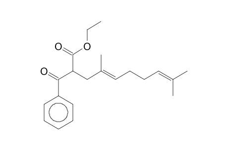 4,8-Decadienoic acid, 2-benzoyl-5,9-dimethyl-, ethyl ester, (E)-