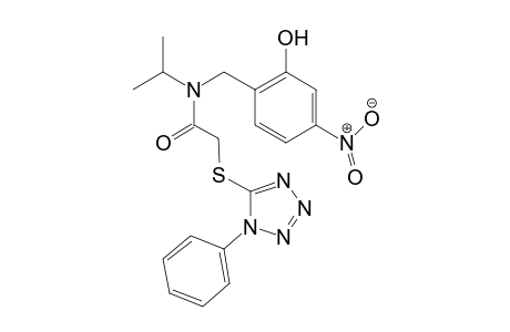 Acetamide, N-[(2-hydroxy-4-nitrophenyl)methyl]-N-(1-methylethyl)-2-[(1-phenyl-1H-tetrazol-5-yl)thio]-