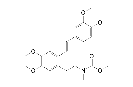 Methyl N-[2-{2'-[2"-(3"',4'"-Dimethoxyphenyl)ethenyl]-4',5'-dimethoxyphenyl]ethyl}-N-methlcarbamate