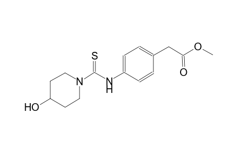 methyl (4-{[(4-hydroxy-1-piperidinyl)carbothioyl]amino}phenyl)acetate