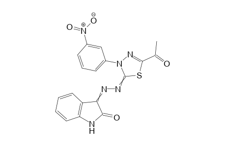 3-((5-acetyl-3-(3-nitrophenyl)-1,3,4-thiadiazol-2(3H)-ylidene)hydrazono)-indolin-2-one