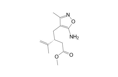(+)-Methyl 3-(5'-Amino-3'-methylisoxazol-4'-ylmethyl)-4-methylpent-4-enoate
