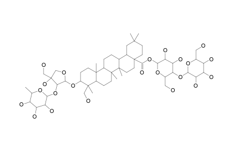 3-BETA-O-(ALPHA-L-RHAMNOPYRANOSYL-(1->2)-ALPHA-L-ARABINOPYRANOSYL)-HEDERAGENIN_28-O-(BETA-D-GLUCOPYRANOSYL-(1->4)-