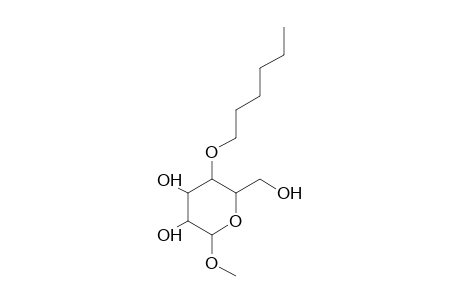 .alpha.-D-Glucopyranoside, 1-O-methyl-4-hexyl-
