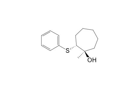 Cycloheptanol, 1-methyl-2-(phenylthio)-, trans-(.+-.)-