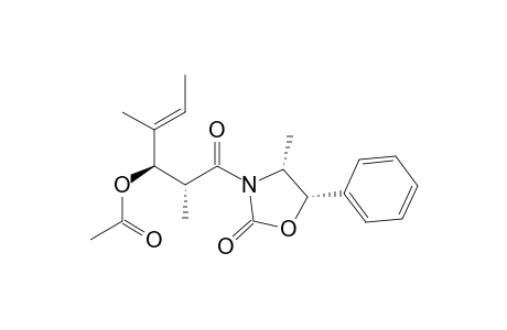 (2'R,3'R,4R,5S)-(E)-3-(3'-Acetoxy-2'.4'-dimethyl-4-hexenoyl)-4-methyl-5-phenyl-1,3-oxazolidin-2-one