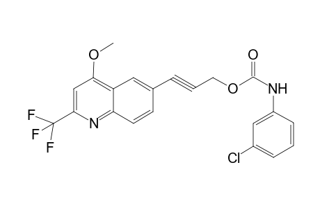 3-[4-methoxy-2-(trifluoromethyl)-6-quinolyl]prop-2-ynyl N-(3-chlorophenyl)carbamate