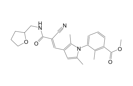 methyl 3-(3-{(1E)-2-cyano-3-oxo-3-[(tetrahydro-2-furanylmethyl)amino]-1-propenyl}-2,5-dimethyl-1H-pyrrol-1-yl)-2-methylbenzoate