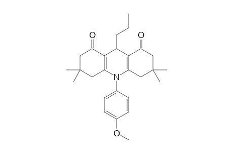 10-(4-methoxyphenyl)-3,3,6,6-tetramethyl-9-propyl-4,5,7,9-tetrahydro-2H-acridine-1,8-dione