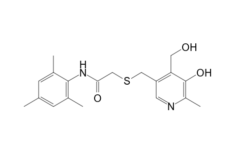 2-{{[5-hydroxy-4-(hydroxymethyl)-6-methyl-3-pyridyl]methyl}thio}-2',4',6'-trimethylacetanilide