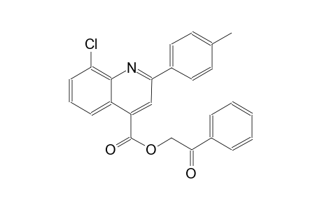 4-quinolinecarboxylic acid, 8-chloro-2-(4-methylphenyl)-, 2-oxo-2-phenylethyl ester