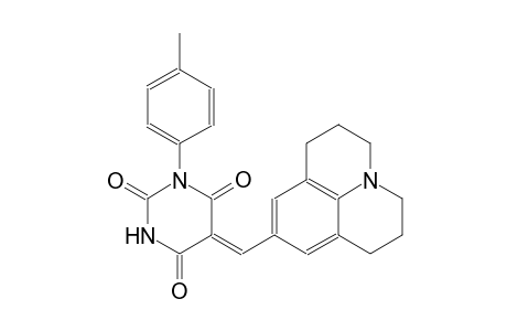 (5Z)-1-(4-methylphenyl)-5-(2,3,6,7-tetrahydro-1H,5H-pyrido[3,2,1-ij]quinolin-9-ylmethylene)-2,4,6(1H,3H,5H)-pyrimidinetrione
