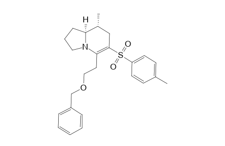 (-)-(8R,8aS)-5-(2-Benzyloxyethyl)-8-methyl-6-(p-toluenesulfonyl)-.delta.-(5,6)-indolizidine