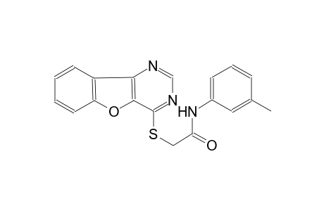 2-([1]benzofuro[3,2-d]pyrimidin-4-ylsulfanyl)-N-(3-methylphenyl)acetamide