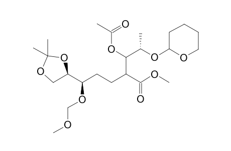 Methyl (2RS,5R,6R,1'RS,2'S)-2-(1'-Acetoxy-2'-tetrahydropyranyloxyprop-1'-yl)-6,7-dihydrtoxy-6,7-O-isopropylidene-5-methoxymethoxyheptanoate