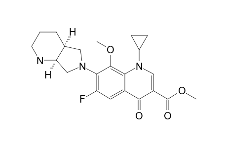 MOXIFLOXACIN_METHYLESTER;METHYL_7-[(4A-S,7A-S)-1,2,3,4,4A,5,7,7A-OCTAHYDROPYRROLO-[2.3-B]-PYRIDIN-6-YL]-1-CYCLOPROPYL-6-FLUORO-8-METHOXY-4-OXO-QUINOLINE