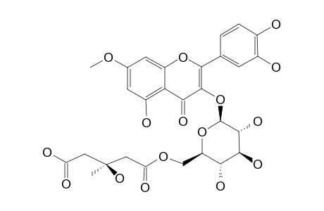 RHAMNETIN-3-O-[(S)-3-HYDROXY-3-METHYL-GLUTAROYL-(1->6)]-BETA-D-GLUCOPYRANOSIDE