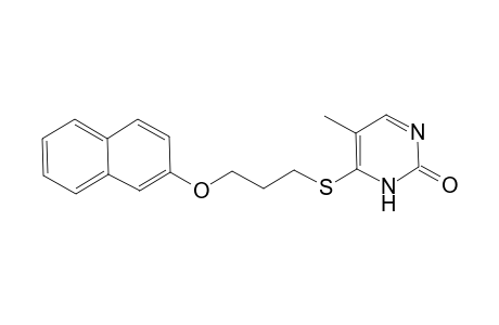 5-Methyl-4-([3-(2-naphthyloxy)propyl]sulfanyl)-2(1H)-pyrimidinone