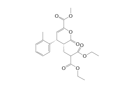 Diethyl 2-(((3R,4R)-6-(methoxycarbonyl)-2-oxo-4-(2-tolyl)-3,4-dihydro-2Hpyran-3-yl)methyl)malonate