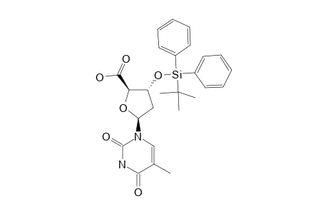 (2S,3S,5R)-3-(TERT.-BUTYLDIPHENYLSILANYLOXY)-5-(5-METHYL-2,4-DIOXO-3,4-DIHYDRO-2H-PYRIMIDIN-1-YL)-TETRAHYDROFURAN-2-CARBOXYLIC-ACID