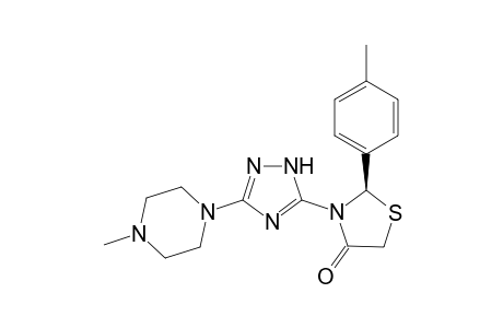 (R)-2-Methylphenyl-3-[3-(4-methylpiperazin-1-yl)-1H-1,2,4-triazol-5-yl]-1,3-thiazolidin-4-one