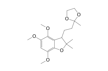 3-(3,3-ethylenedioxybutyl)-4,5,7-trimethoxy-2,2-dimethyl-2,3-dihydrobenzofuran