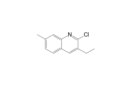 2-chloranyl-3-ethyl-7-methyl-quinoline