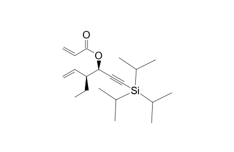 (1R,2S)-2-Ethyl-1-[(triisopropylsilyl)ethynyl]-but-3-enylacrylate
