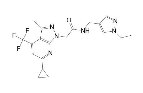 1H-pyrazolo[3,4-b]pyridine-1-acetamide, 6-cyclopropyl-N-[(1-ethyl-1H-pyrazol-4-yl)methyl]-3-methyl-4-(trifluoromethyl)-