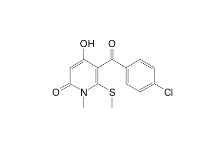 1-Methyl-5-(4-chlorobenzoyl)-4-hydroxy-6-methylthio-2-pyridone