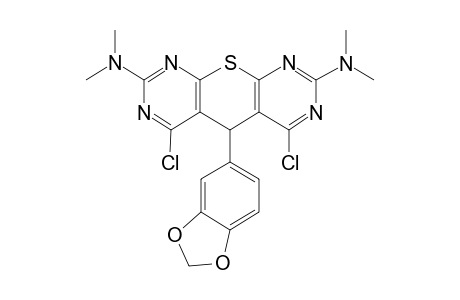 4,6-Dichloro-2,8-bis(dimethylamino)-5-(3,4-methylenedioxyphenyl)-5H-thiopyrano[2,3-d:6,5-d']dipyrimidine