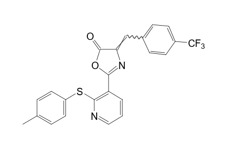 2-[2-(p-tolylthio)-3-pyridyl]-4-[p-(trifluoromethyl)benzylidene]-2-oxazolin-5-one