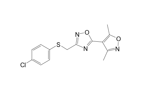 3-{[(p-chlorophenyl)thio]methyl}-5-(3,5-dimethyl-4-isoxazolyl)-1,2,4-oxadiazole
