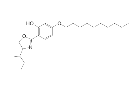 4,5-Dihydro-2-(p-decyloxy-2'-hydroxyphenyl)-4-(1'-methylpropyl)oxazole