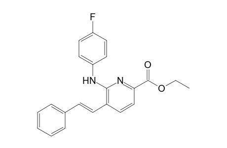 Ethyl 6-(4-fluorophenyl)amino-5-styrylpyridine-2-carboxylate