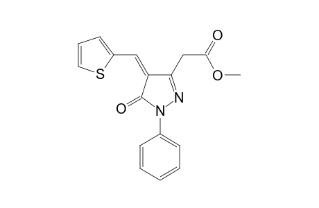 (5-Oxo-1-phenyl-4-thiophen-2-ylmethylene-4,5-dihydro-1H-pyrazol-3-yl)acetic acid, methyl ester