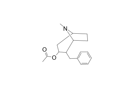 8-Azabicyclo[3.2.1]octan-3-ol, 8-methyl-2-(phenylmethyl)-, acetate (ester)