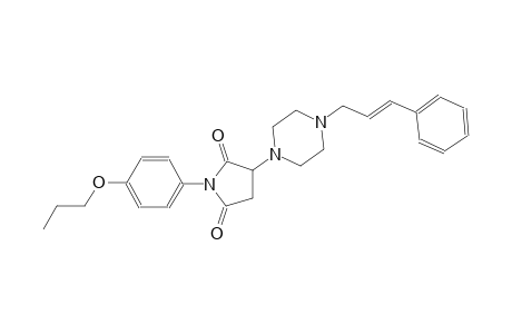 2,5-pyrrolidinedione, 3-[4-[(2E)-3-phenyl-2-propenyl]-1-piperazinyl]-1-(4-propoxyphenyl)-