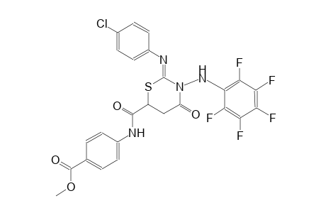 benzoic acid, 4-[[[(2Z)-2-[(4-chlorophenyl)imino]tetrahydro-4-oxo-3-[(2,3,4,5,6-pentafluorophenyl)amino]-2H-1,3-thiazin-6-yl]carbonyl]amino]-,